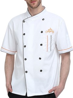 ActiveFit Half Sleeve White Chef Coat